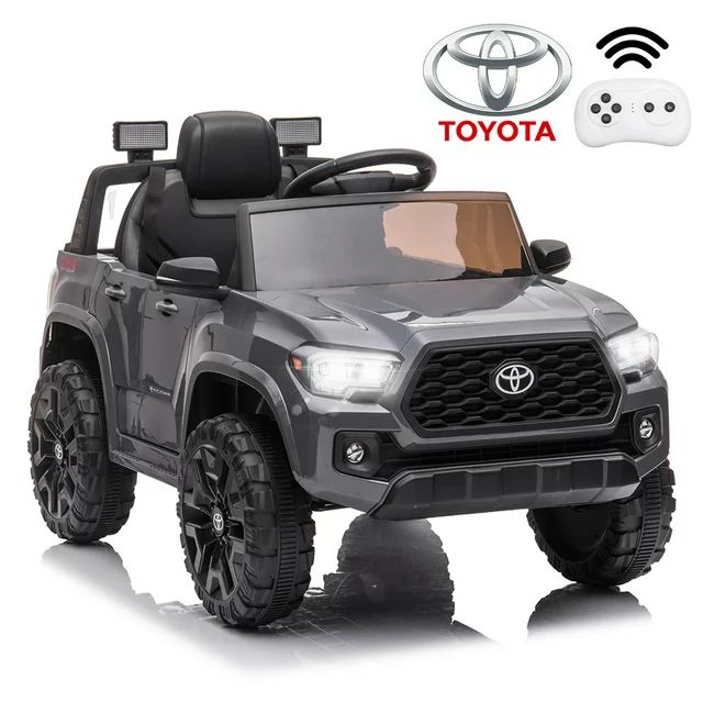 Toyota Tacoma Ride on Cars for Boys, 12V Powered Kids Ride on Cars Toy with Remote Control, Gray ... | Walmart (US)