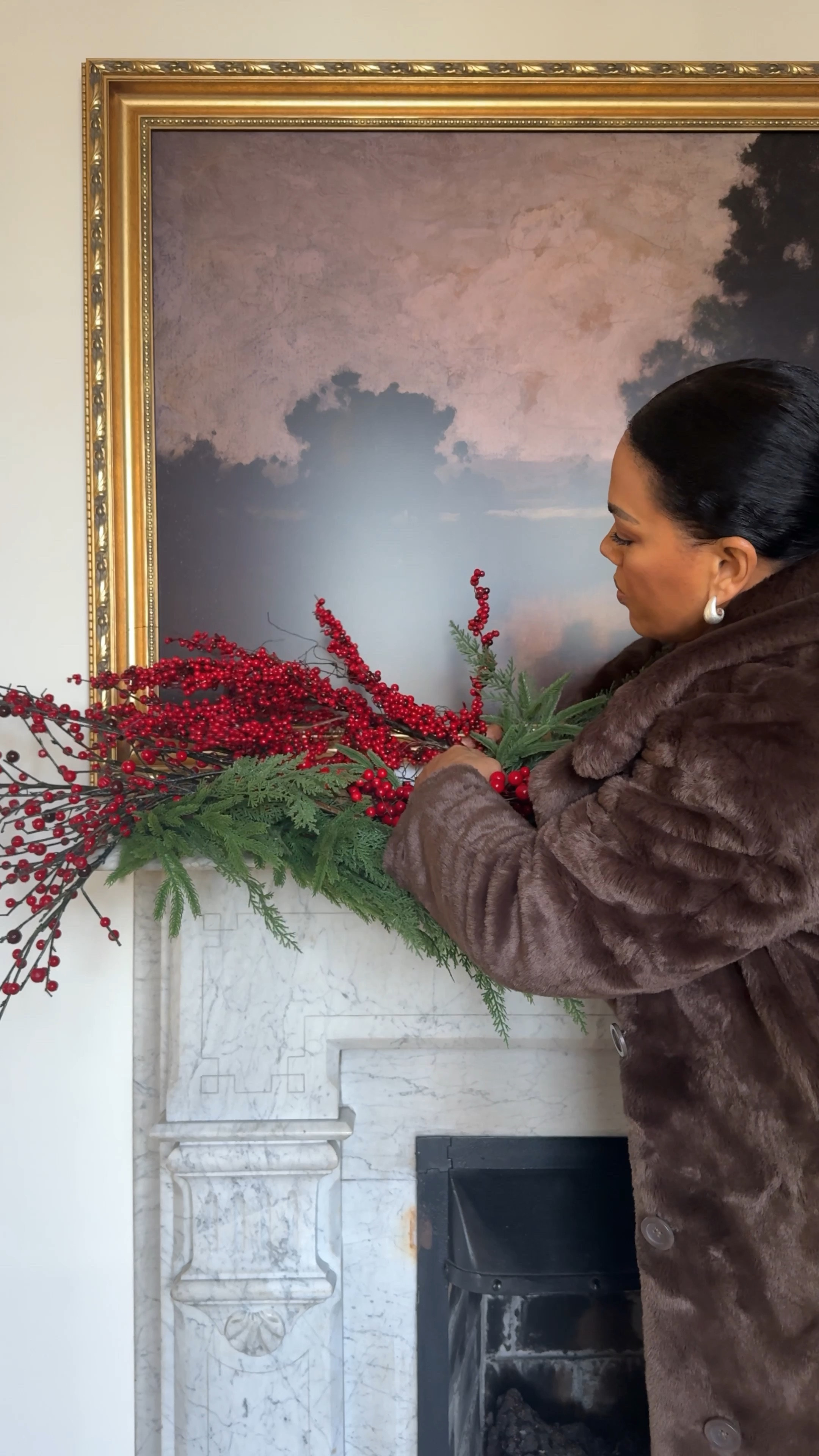 Now why would this old house be just as cold inside as it is outside? also how come those trees look so easy but when lining up the arrows while trying to keep your face off the branches and lifting it up and over and then down is crazy 😂😂 also rose gloves to assemble the tree? best hack ever. 

#LTKHoliday #LTKHome #LTKSeasonal