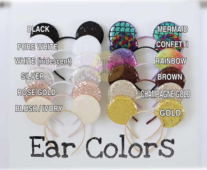 Ivory Mickey Ears, Mickey Ears, Blush Mouse Ears, Minnie Ears, Mouse Ears, Mouse Ears Headband, I... | Etsy (US)