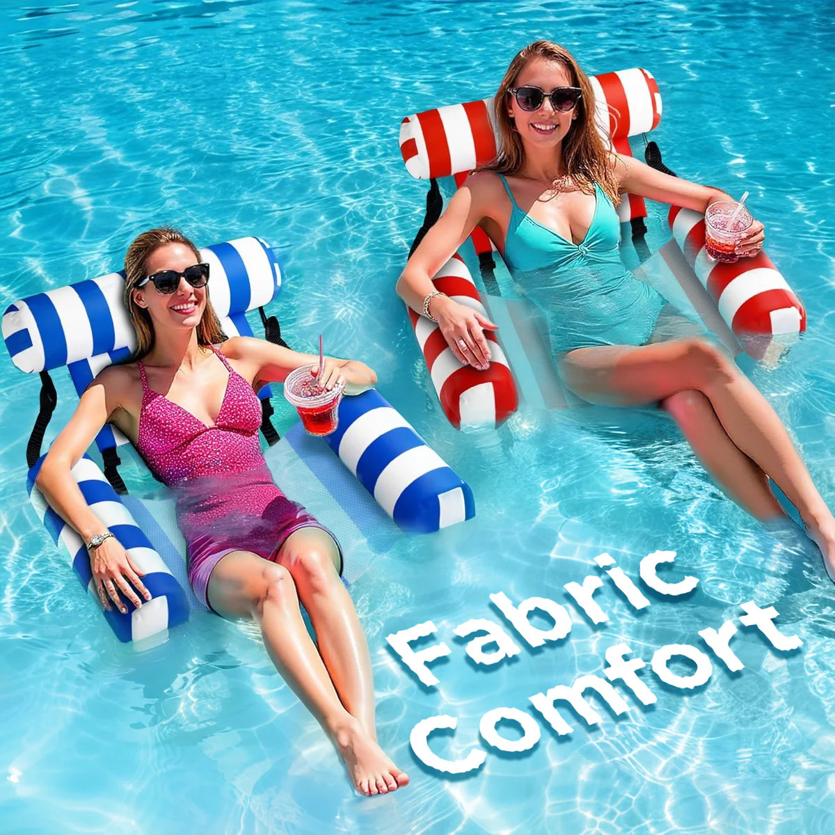 Pool Floats Chairs Adult-Stripe | iPlay iLearn