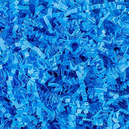 Crinkle Cut Paper Shred Filler (1/2 LB) for Gift Wrapping & Basket Filling - Light Blue | MagicWater | Amazon (US)