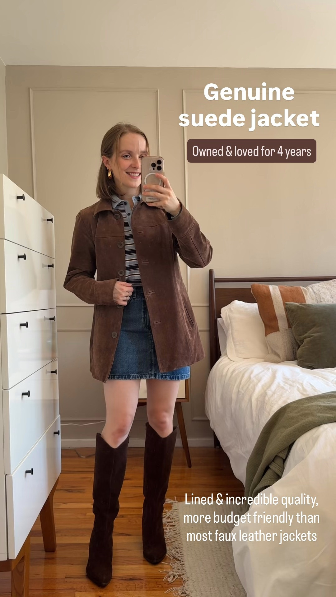 Fall suede leather jacket 
This is my favorite piece of clothing I own, incredible quality, lined and has worn so well for 4 years.
Size small genuine leather 

Fall jacket fall coat

#LTKSaleAlert #LTKPetite #LTKootd