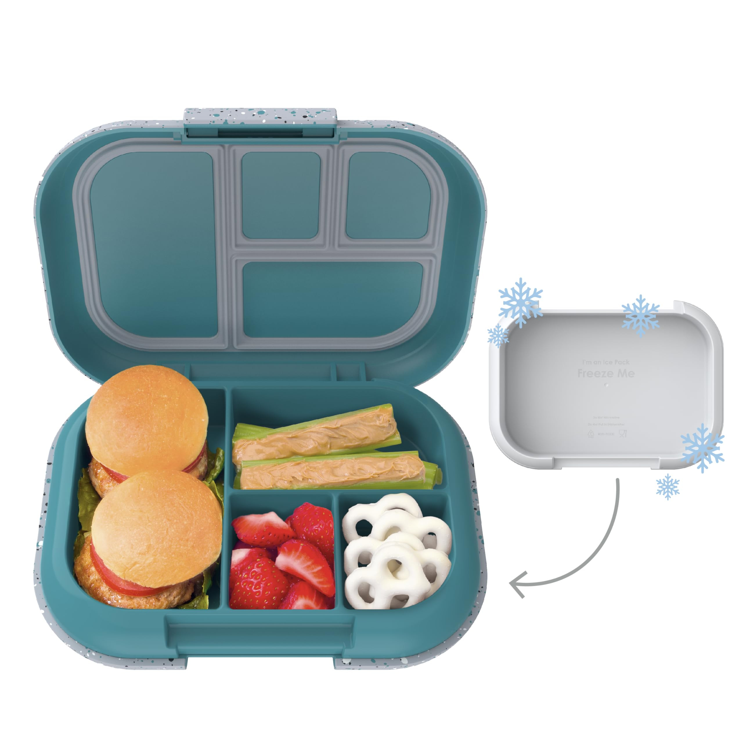 Bentgo Kids Chill Leak-Proof Lunch Box - Included Reusable Ice Pack Keeps Food Cold; 4-Compt. Ben... | Amazon (US)
