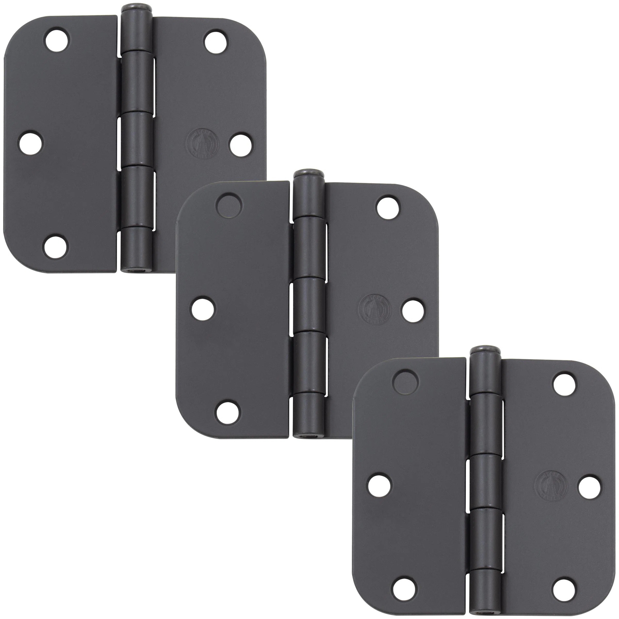 3-1/2" Door Hinges, 5/8" Radius Corner (Set of 3) | Wayfair North America