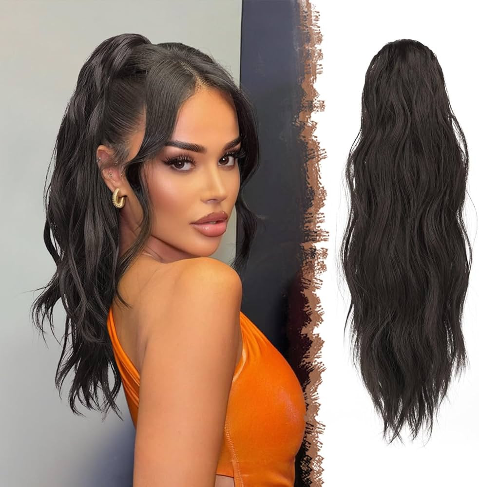 FESHFEN Ponytail Extensions, Long Claw Clip in Ponytail Hairpiece Synthetic Pony Tails Hair Piece... | Amazon (US)