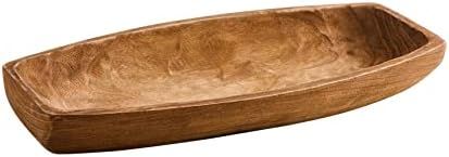 Uziass Wood Dough Bowl, 17.75"x 8.75" Hand Carved Wooden Dough Bowls for Decor Rustic Wood Dough ... | Amazon (US)