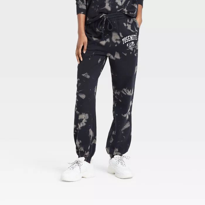 Women's Yosemite Graphic Jogger Pants - Black Tie-Dye | Target