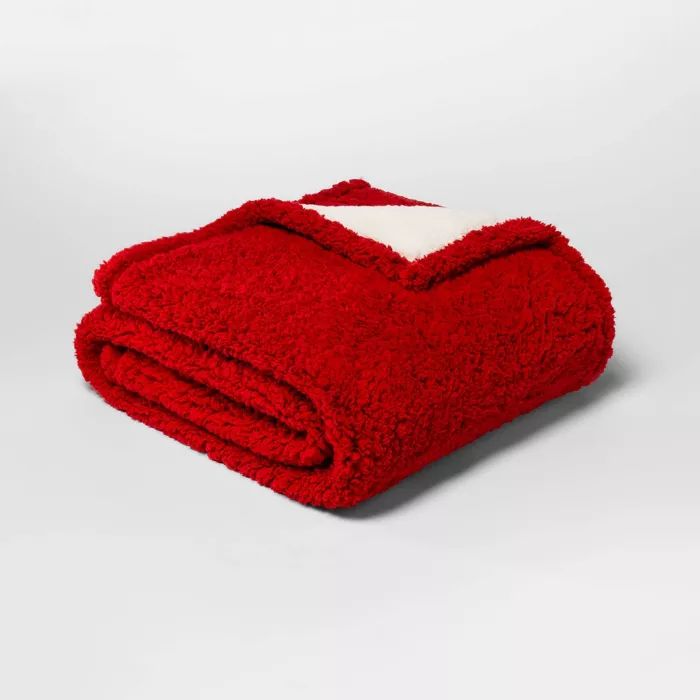 Solid Sherpa Throw Blanket - Threshold™ | Target