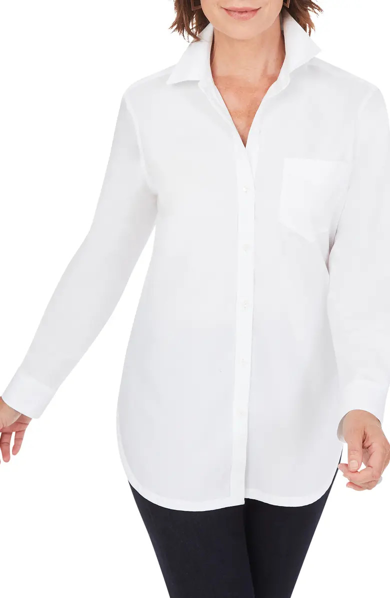 Non-Iron Boyfriend Button-Up Shirt | Nordstrom