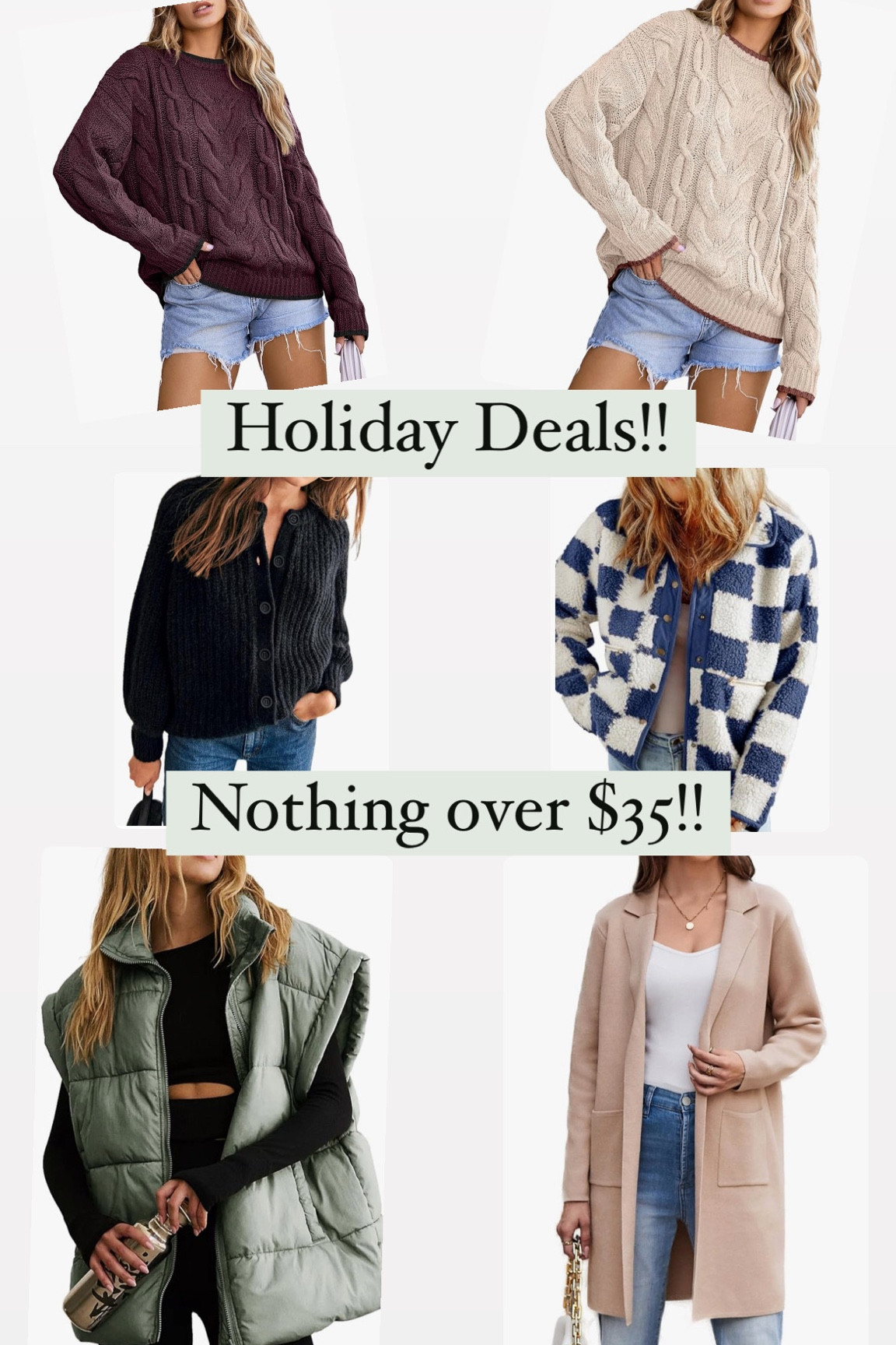 So many cute items under $35!! RUUUNNN! Be sure to use the code 50PBBP5H to get the cropped puffer vest for $10.00+tax!

#LTKHoliday #LTKSeasonal #LTKSaleAlert