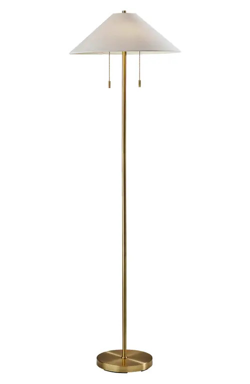 ADESSO LIGHTING Claremont Floor Lamp in Antique Brass at Nordstrom | Nordstrom