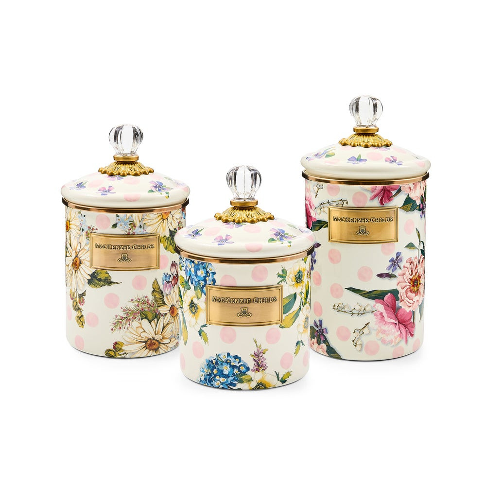 Wildflowers Pink Medium Canister | MacKenzie-Childs