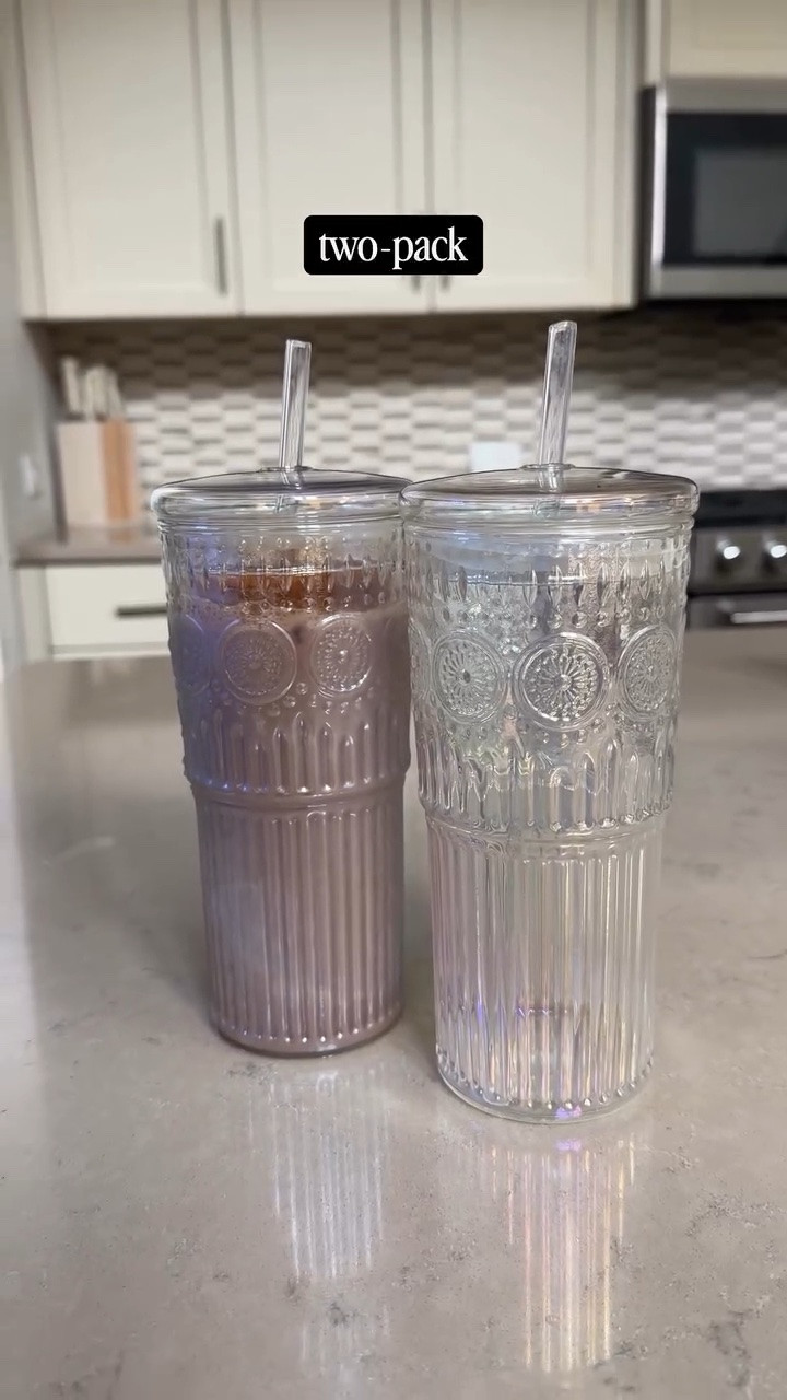My absolute fav coffee glasses! Made with thick glass, they have a rubber seal on the lid and a glass straw!! They come in a 2 pack and I have the rainbow color! 

#kitchennusthaves #musthave #coffeecups #coffeelovers

#LTKHome