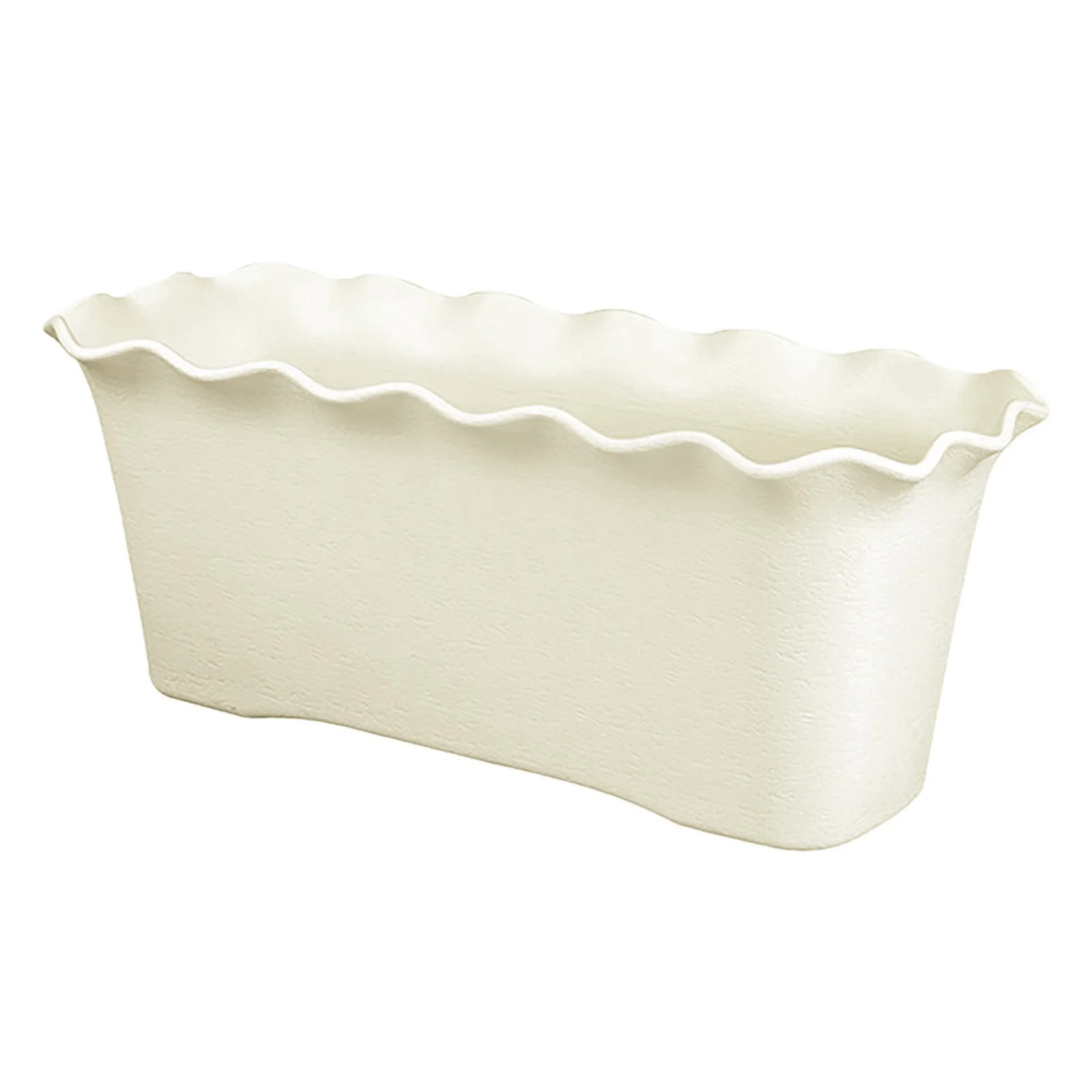 Rectangular Flowerpot Plastic Wavy Ruffled Edge Large Planter with Drainage Hole and Handles, Dur... | Walmart (US)