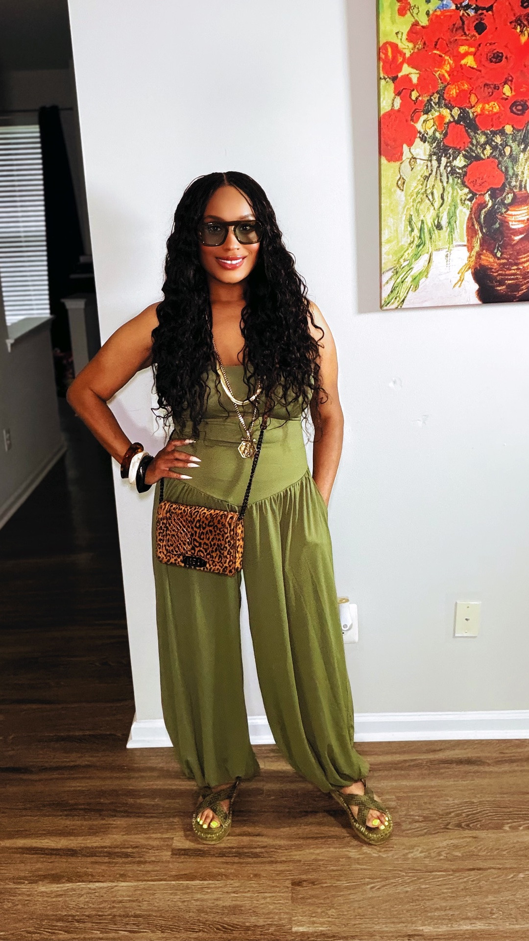 This Walmart jumpsuit was an immediate yes. Comfortable, flattering, lightweight, and easy to style with pieces I already owned.

Added Sam Edelman sandals, Elisa Johnson sunglasses, my old Rebecca Minkoff bag, Pebby Forevee necklace, Amazon bracelets, and Fenty Fruit Snacks gloss and the whole look came together fast.

Exactly the kind of outfit I want for vacation.

#ltkstyle #styleover40 #over40style #walmartfashion

#LTKootd #LTKMidsize #LTKOver40