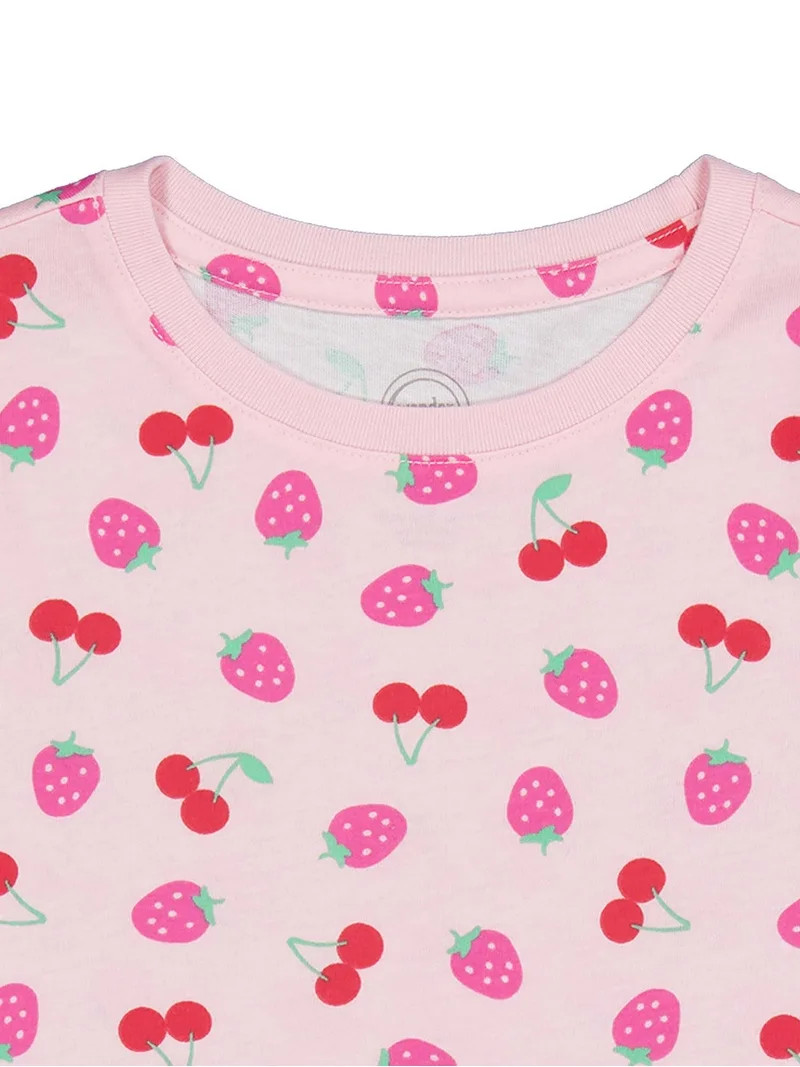 Wonder Nation Girls Short Sleeve Kid Tough T-Shirt, Sizes 4-18 & Plus | Walmart (US)