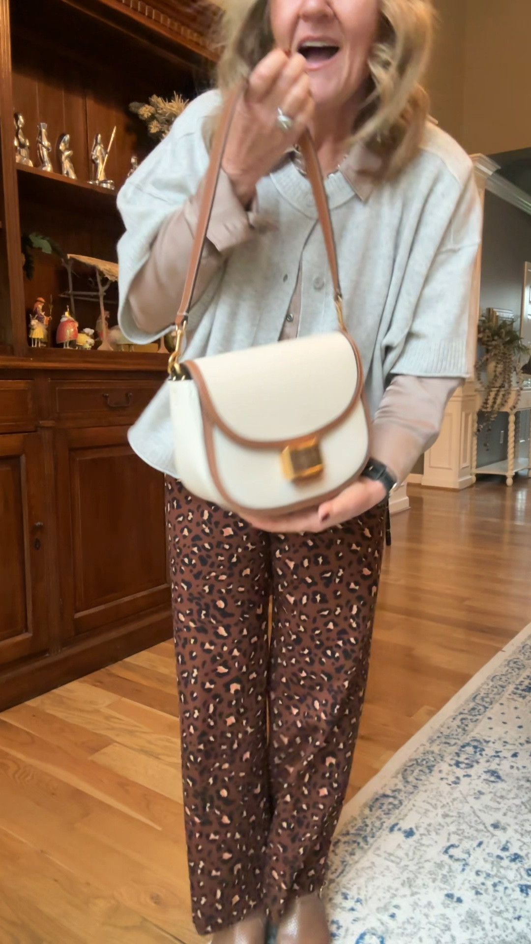 Kate spade sale! Love the cream and Cognac combo! It’s just so classy. Linking several that are on sale! It’s the best purse. Such incredible quality. 

Linking my Outfit too. Sweater and pants true to size. Satin blouse size up. It runs tight in the shoulders/upper arms. Love it though! 

Boots I always size up a half for the pointed toe. 

Brown boots western inspired boots, Kate Spade bag, designer, handbags on sale, cashmere sweater, Anthropologie outfit, Colette pants, leopard pants, blouse, neutral outfit, Dolce Vita boots gifts for her splurge worthy gifts

#LTKItBag #LTKOver40 #LTKSaleAlert