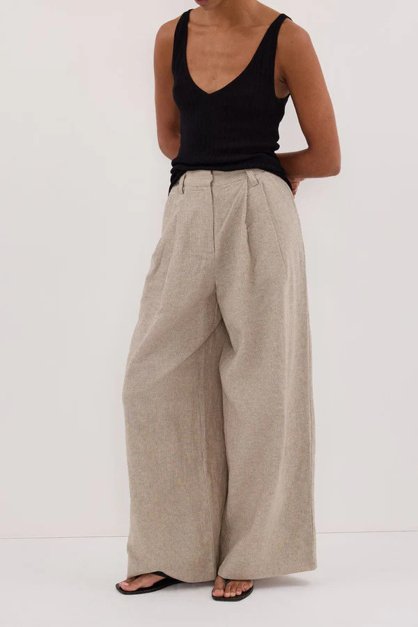 ELIAS OAT LINEN BLEND PANT | DISSH