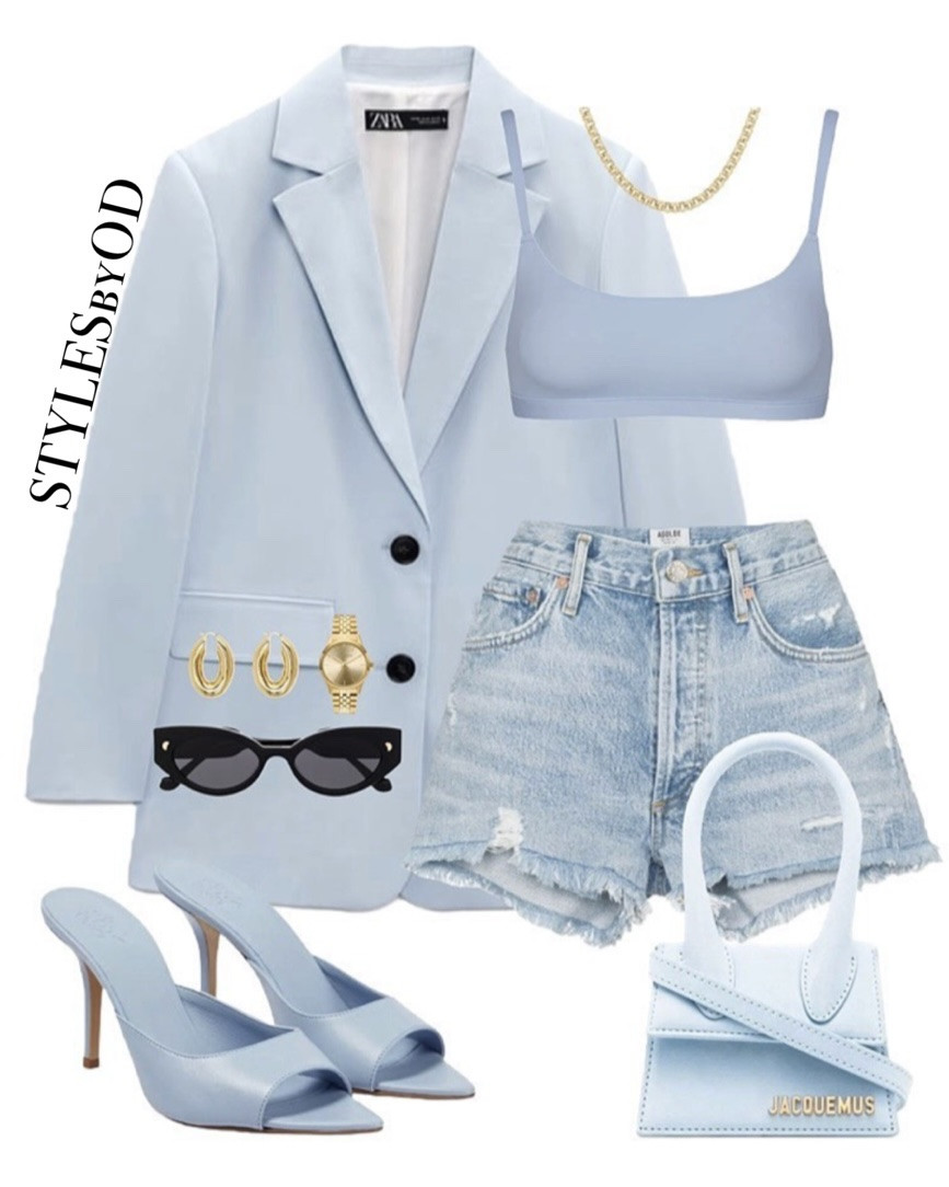 Baby Blue Monochromatic Summer Outfit🌊

Monochromatic dressing is one of the easiest styling tricks to instantly look more put together — one color family, zero guesswork, maximum impact🩵 A structured blazer over a matching bralette, distressed denim shorts, powder blue heeled mules and the mini bag for an elevated and effortless finish✨ 

#LTKfashion #LTKstyletip #LTKsummer #monochromatic #LTKvacay

#LTKeurope #LTKdatenight #LTKluxury