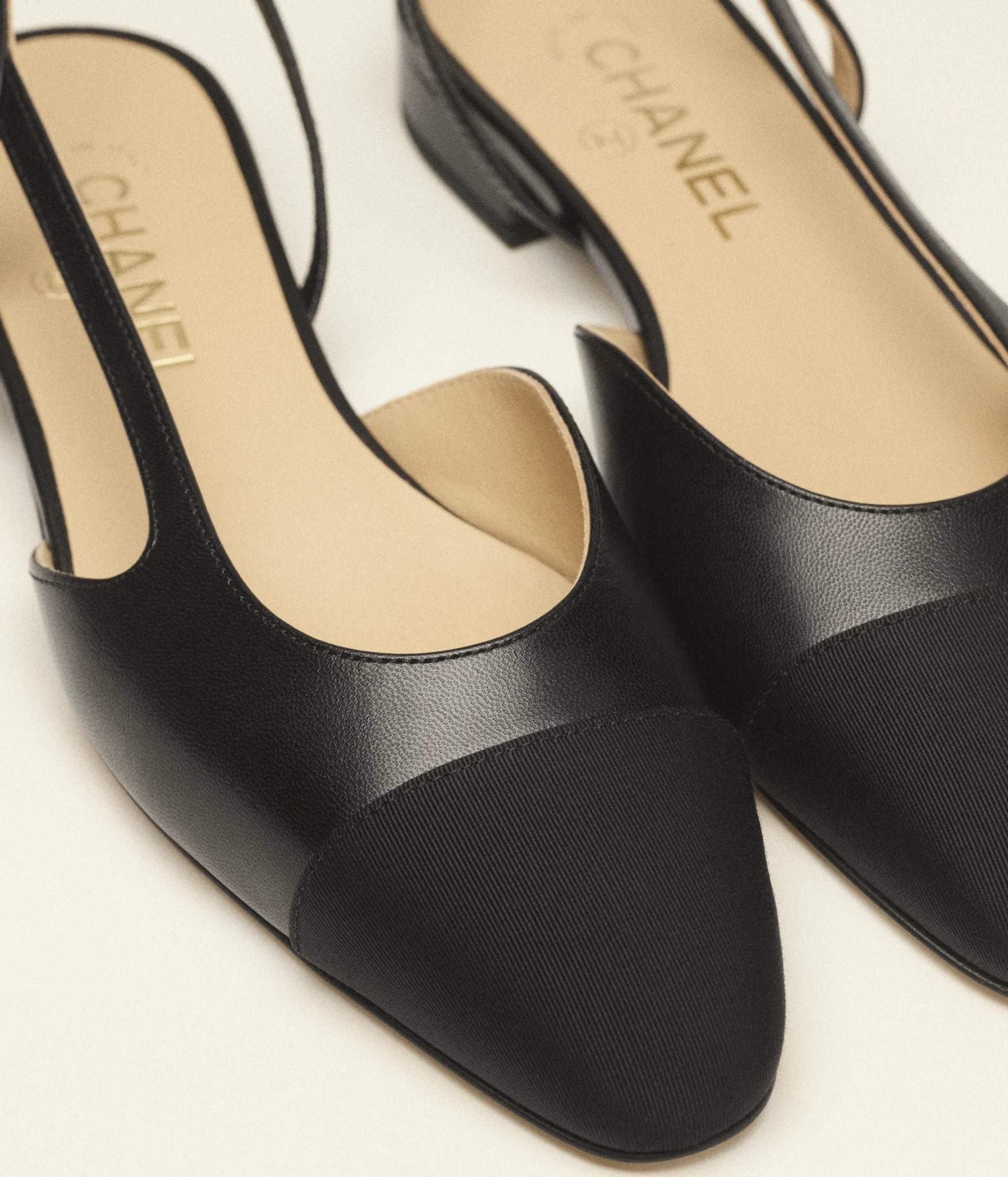 Slingbacks - Goatskin & grosgrain, black \u2014 Fashion | CHANEL | Chanel, Inc. (US)