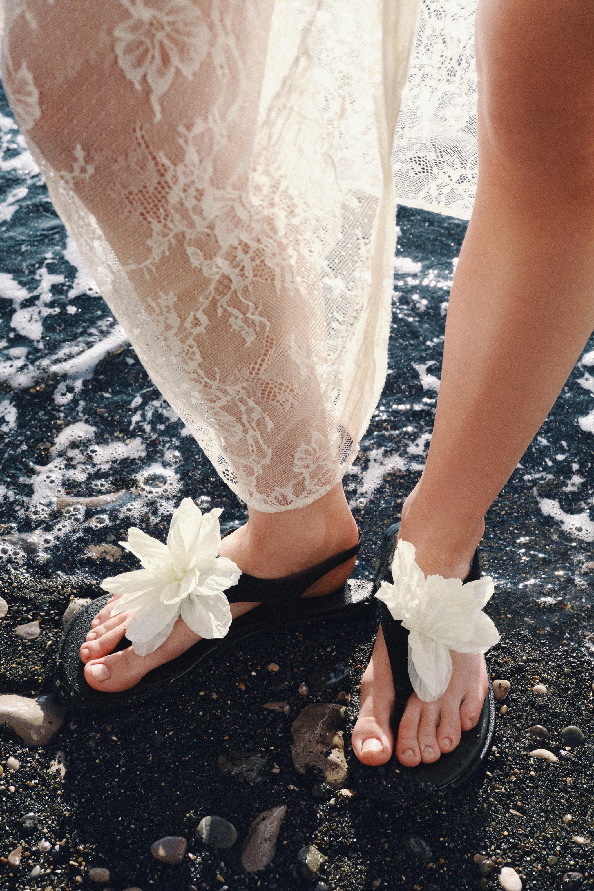FLORAL FLAT SANDALS | Zara US