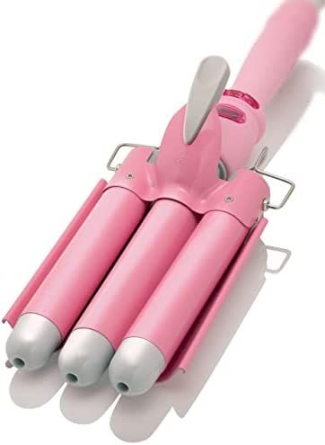 Alure Three Barrel Curling Iron Wand with LCD Temperature Display - 1 Inch Ceramic Tourmaline Tri... | Amazon (US)