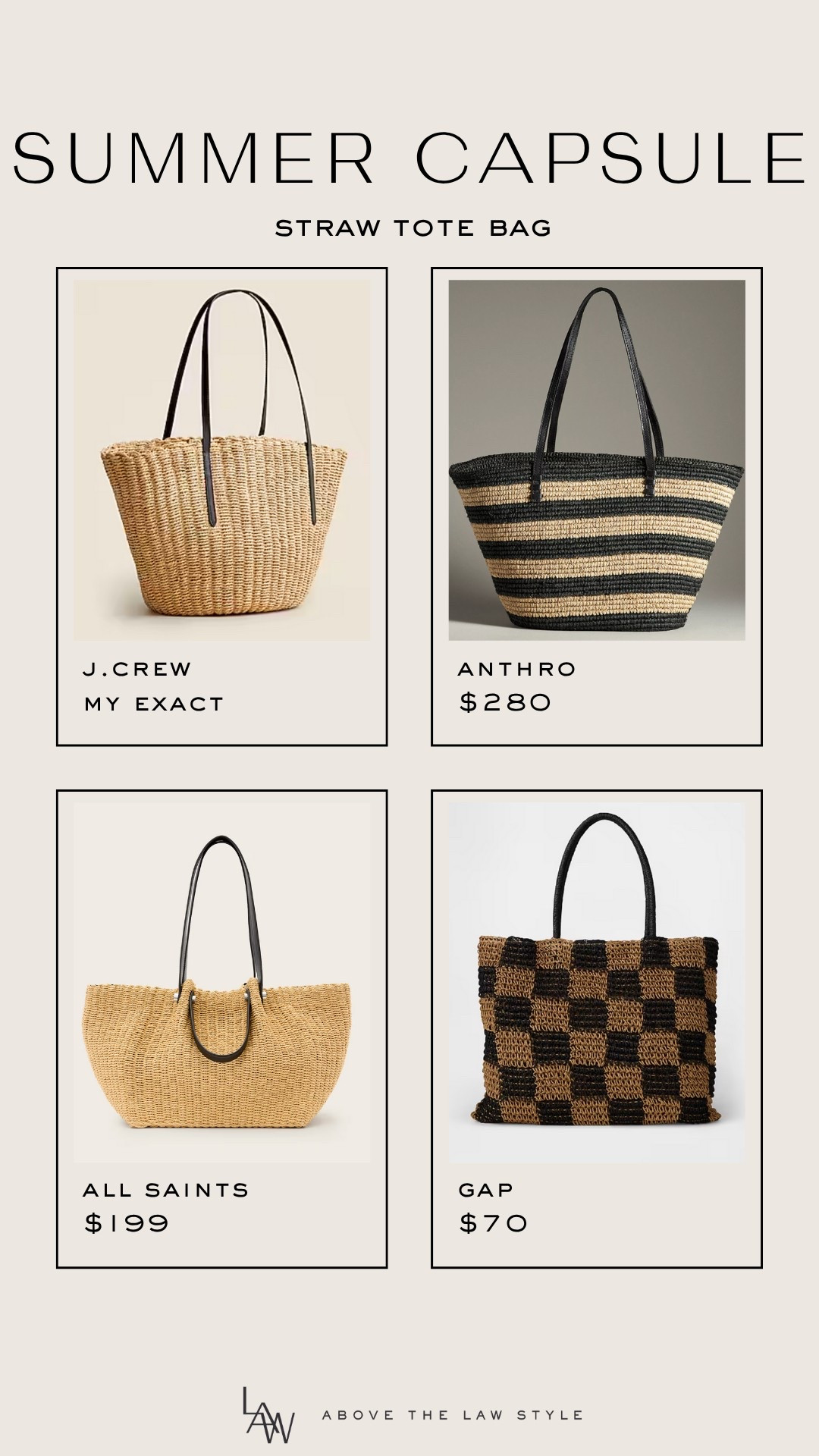 Summer Capsule: Straw Tote Bag

#LTKStyleTip #LTKItBag #LTKSummerEdit