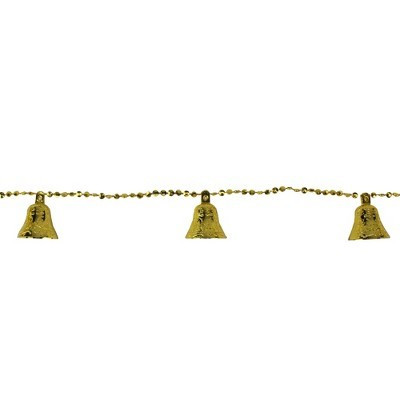 Northlight Shiny Bell Beaded Artificial Christmas Garland - 9' x 1.5"  - Gold - Unlit | Target
