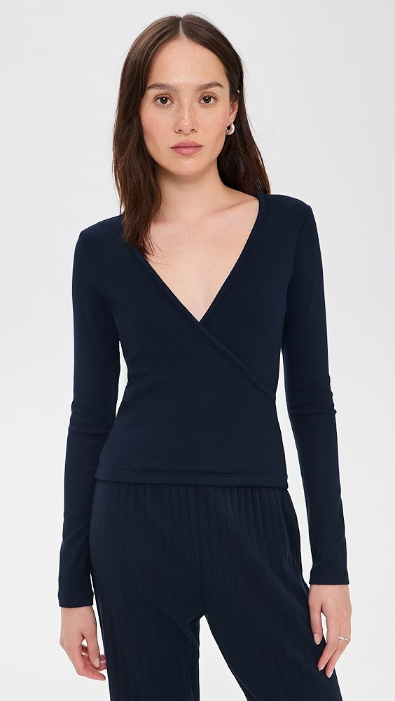 The Baby Rib Crisscross Top | Shopbop