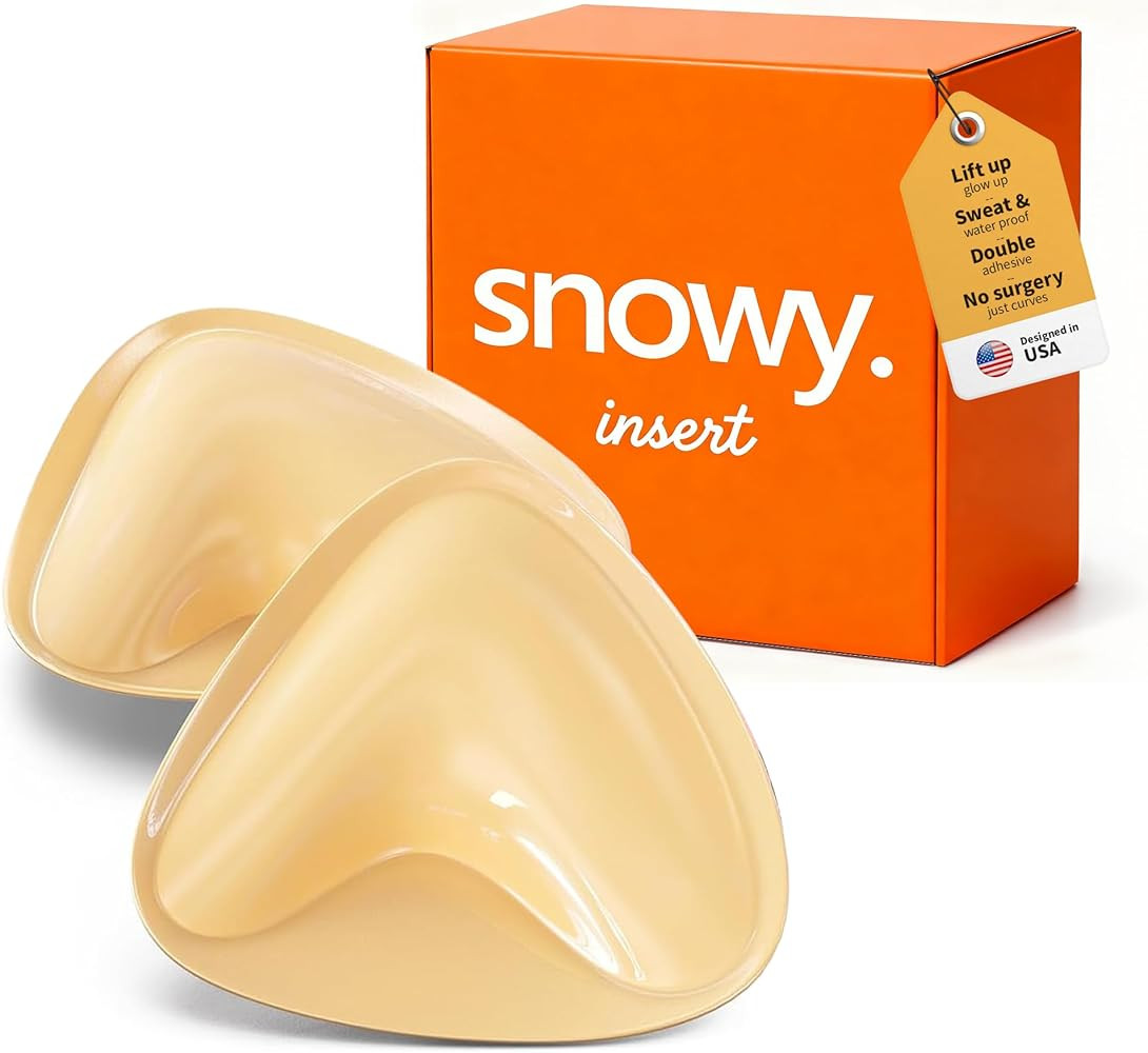 Snowy Insert: Double Sided Push Up Bra Pads | Reusable Waterproof Sticky Inserts for Strapless & ... | Amazon (US)