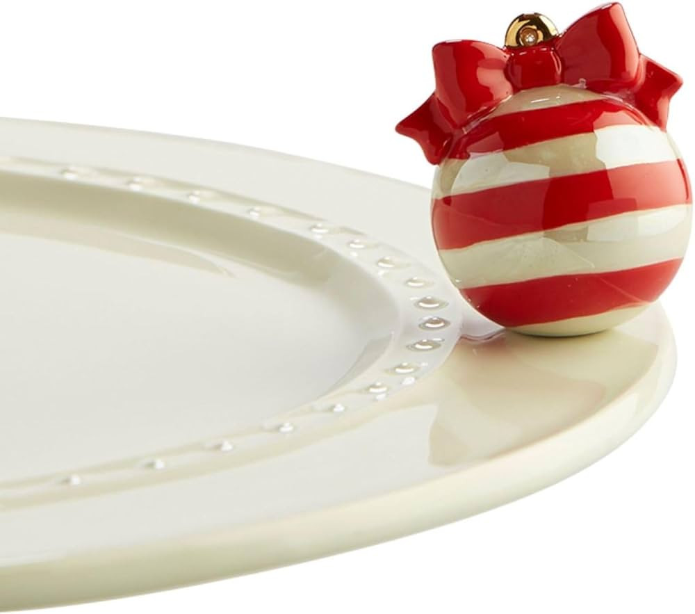 Nora Fleming Deck The Halls (Red and White Ornament) - Hand-Painted Ceramic Christmas Decor - Win... | Amazon (US)