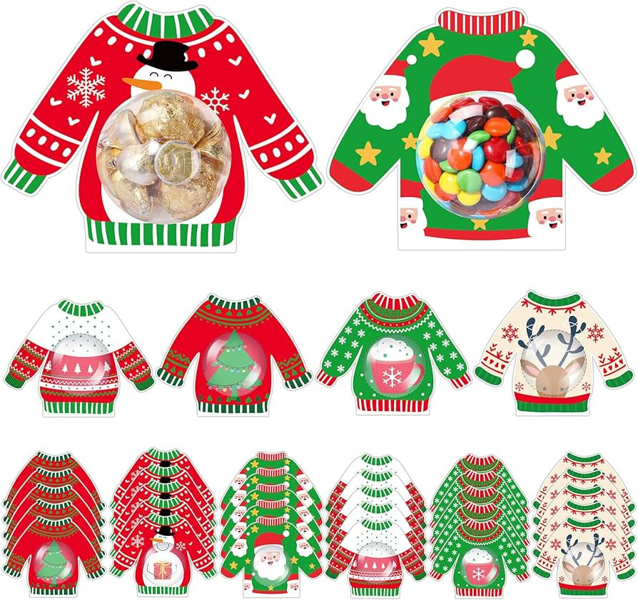 30 Pack Christmas Candy Holder Dome for Craft 3.15'' Half Ball Clear Plastic Shaker Dome Candy Gr... | Amazon (US)