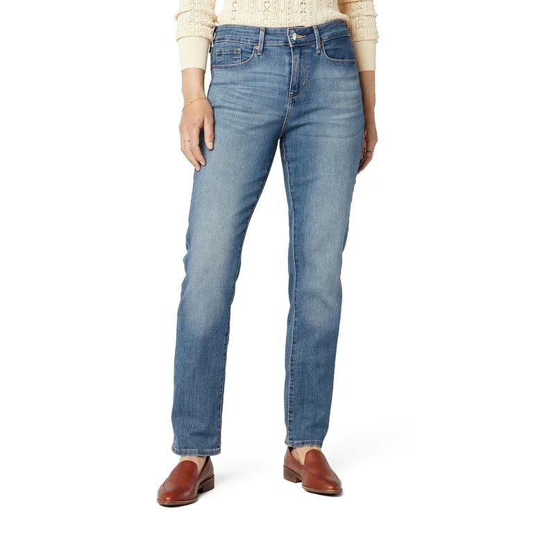 Signature by Levi Strauss & Co. Women's Mid Rise Modern Straight Jeans | Walmart (US)