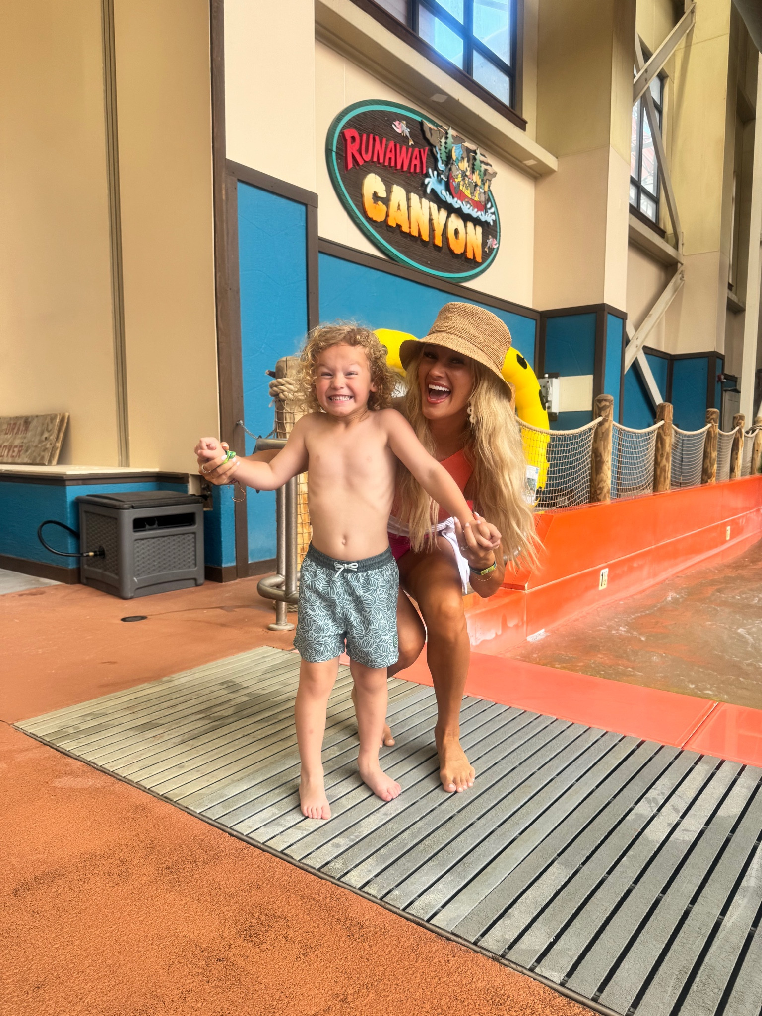 Britton’s Swim: Zara (linked similar)
My Swim: old one piece style from Beach Riot (linked similar) / lack of color straw bucket hat

#LTKStyleTip #LTKFindsUnder50 #LTKSwim