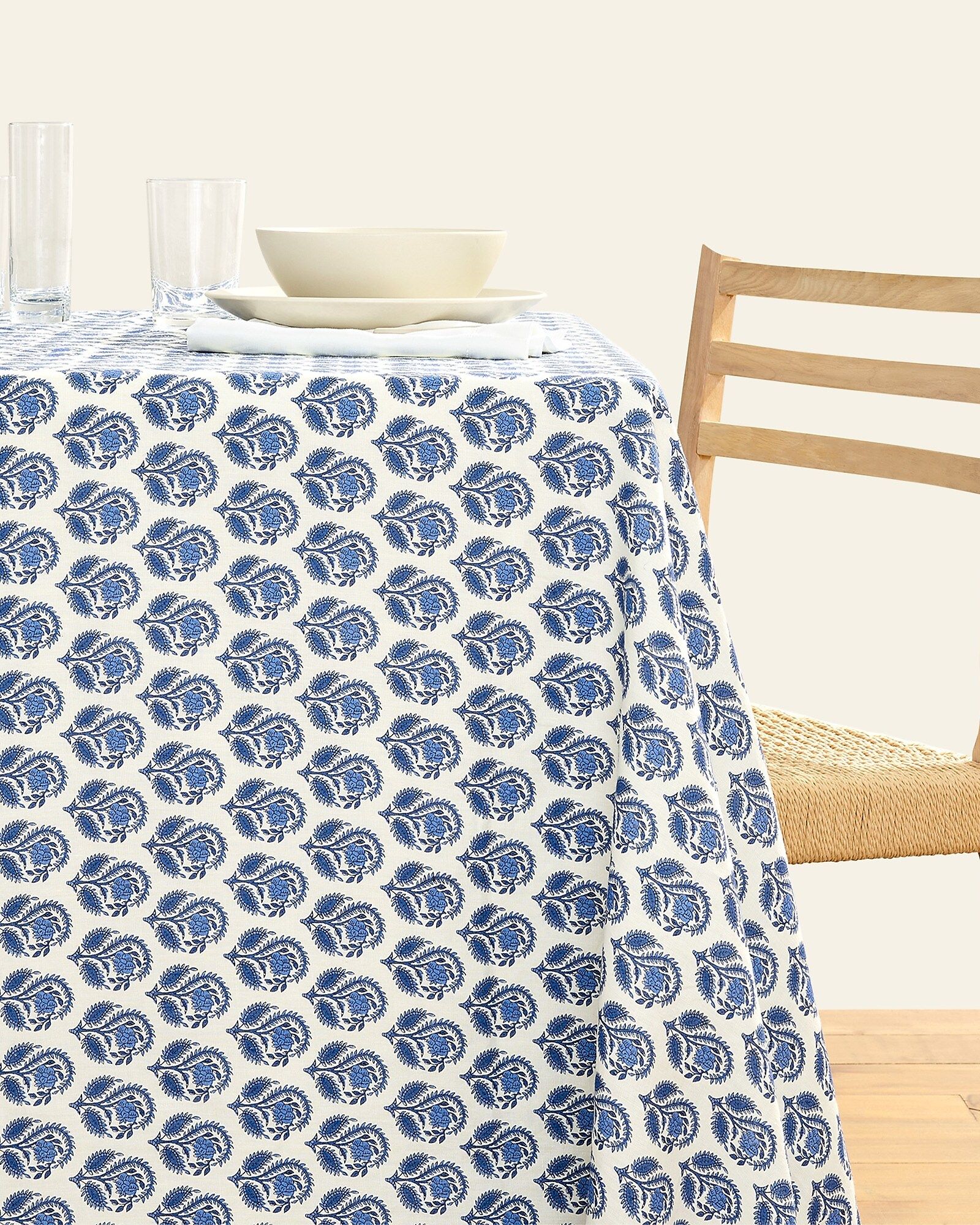 Tablecloth in bouquet block print | J.Crew US