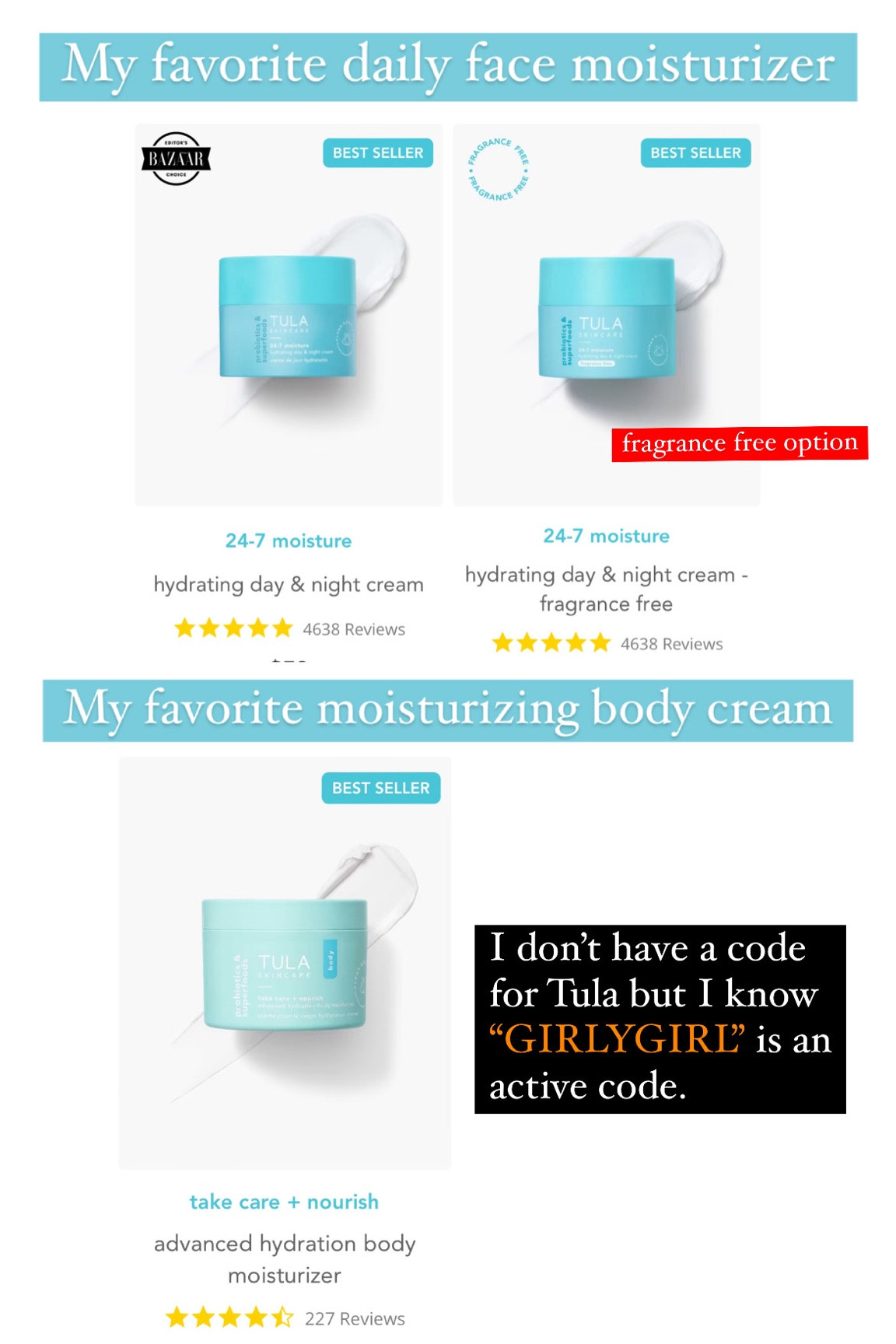 About the fragrance for both the face and body moisturizer: it’s light, clean, refreshing, not florally or perfumey. The fragrance of the body moisturizer is a little lighter than the face moisturizer. 