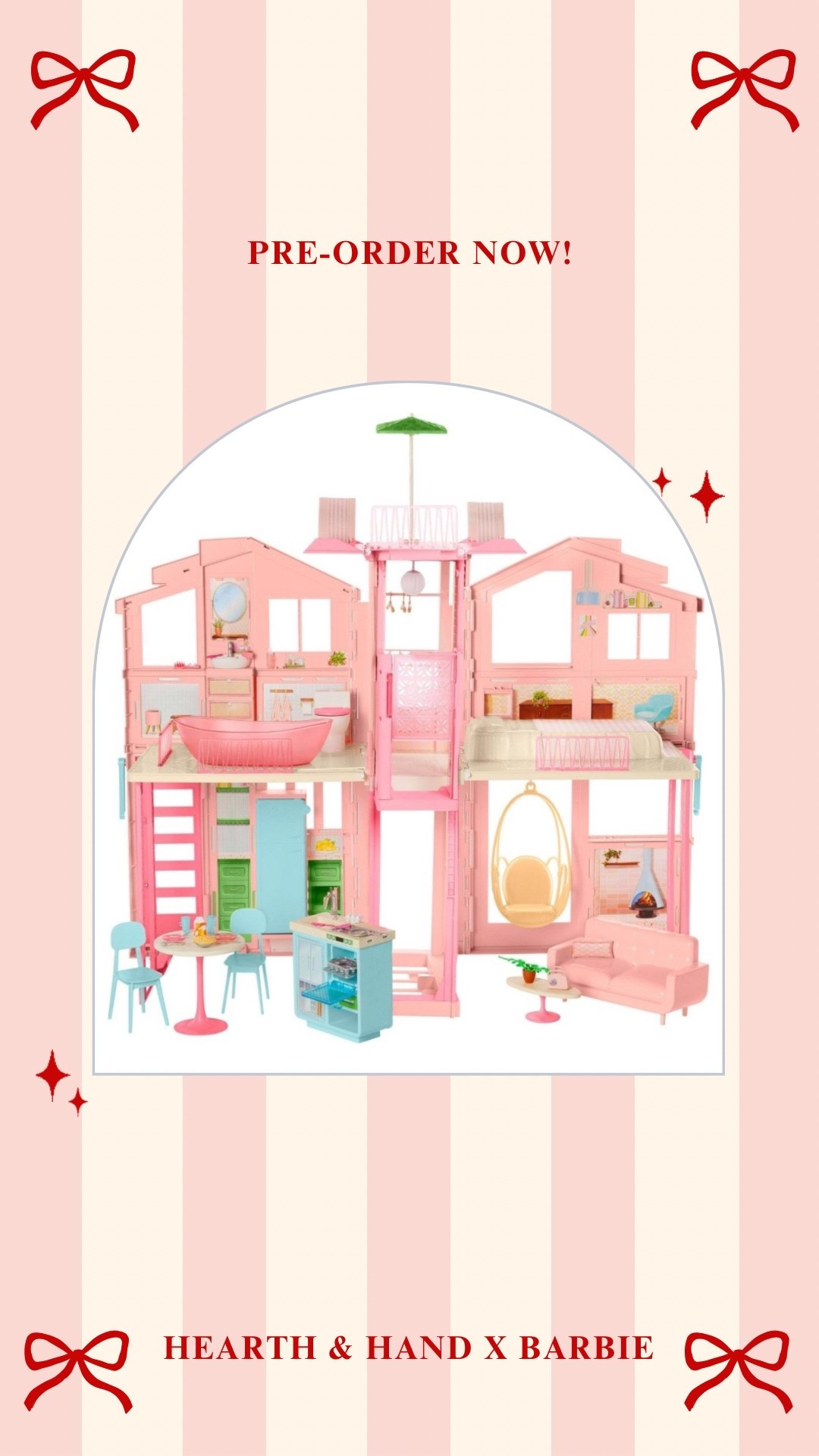 Hearth & Hand x Barbie townhouse!! Available now for pre-order. This delivers by Christmas but will sell out!! Only at Target!

#LTKSeasonal #LTKKids #LTKFamily