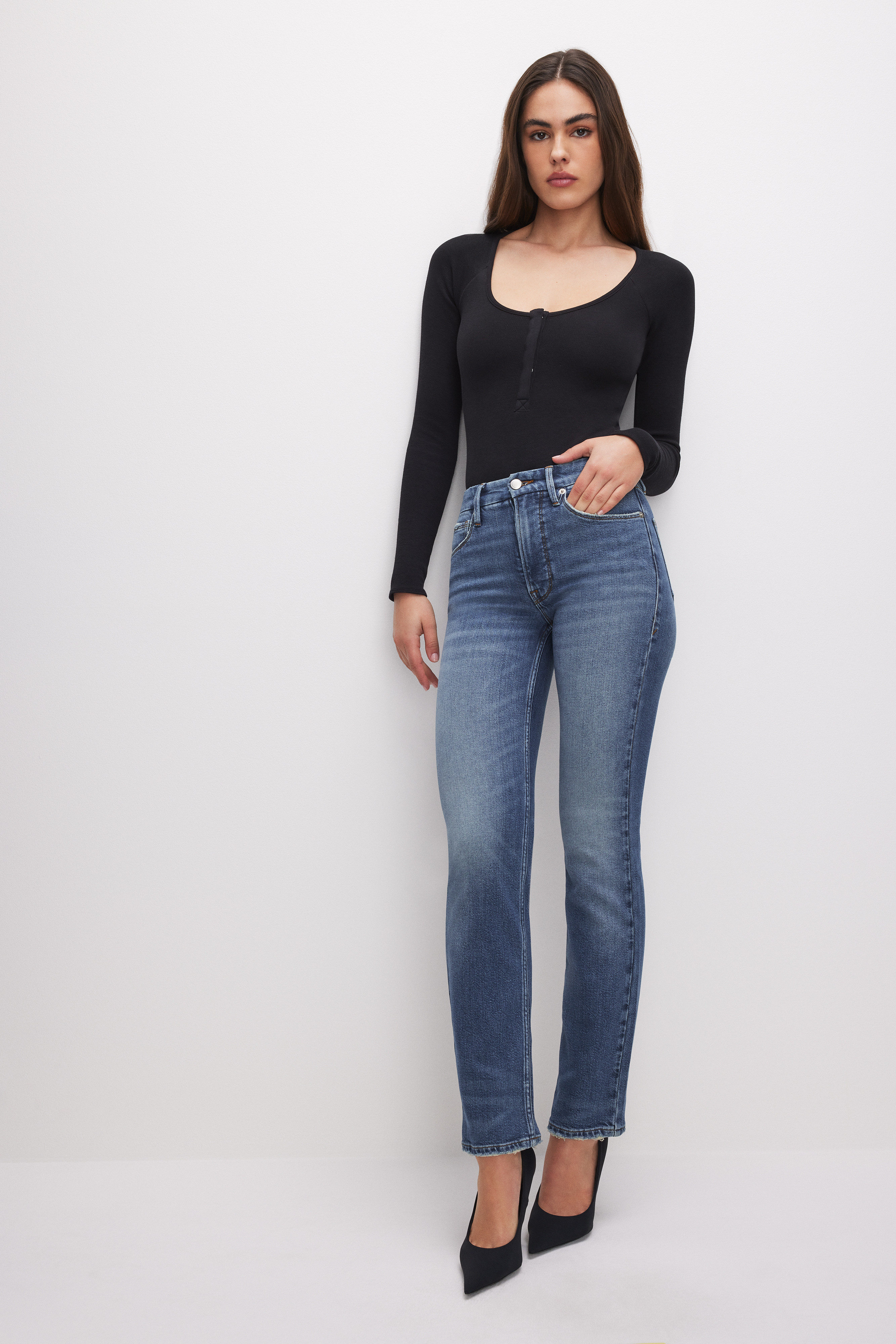 MICRO RIB COTTON BODYSUIT | Good American