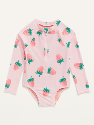 Printed Long-Sleeve Zip Rashguard for Toddler Girls $22.99Best Seller38 ReviewsProduct Selections... | Old Navy (US)