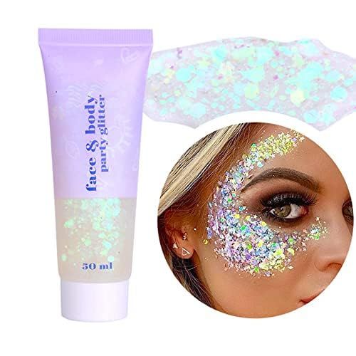 DAGEDA Body Glitter Gel, Face Glitter Body Gel Sequins Shimmer Liquid Eyeshadow, Chunky Glitter f... | Amazon (US)