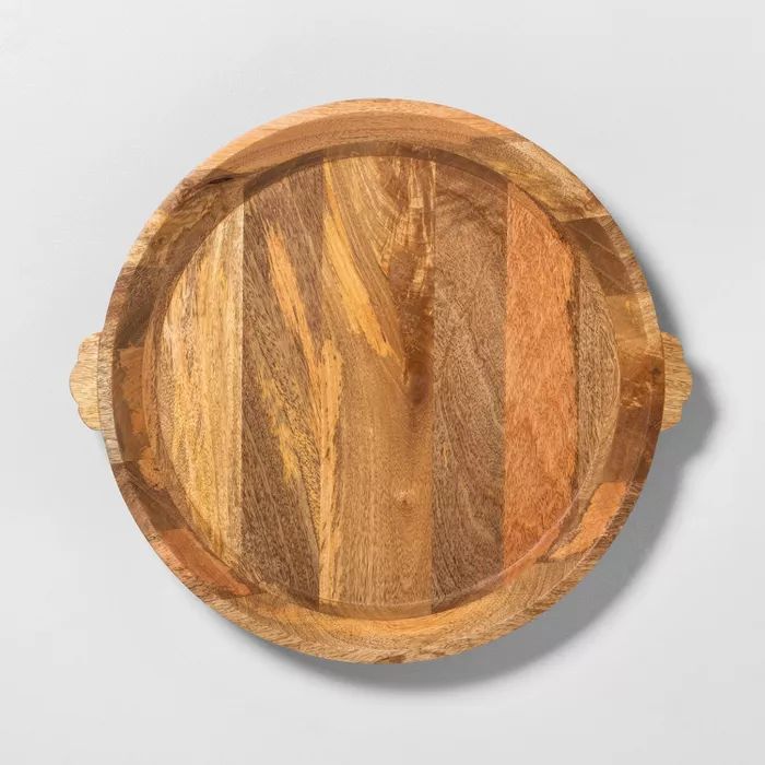 Oversized Carved Wood Tray - Hearth &#38; Hand&#8482; with Magnolia | Target
