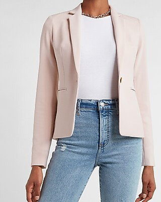 Supersoft Twill One Button Blazer | Express