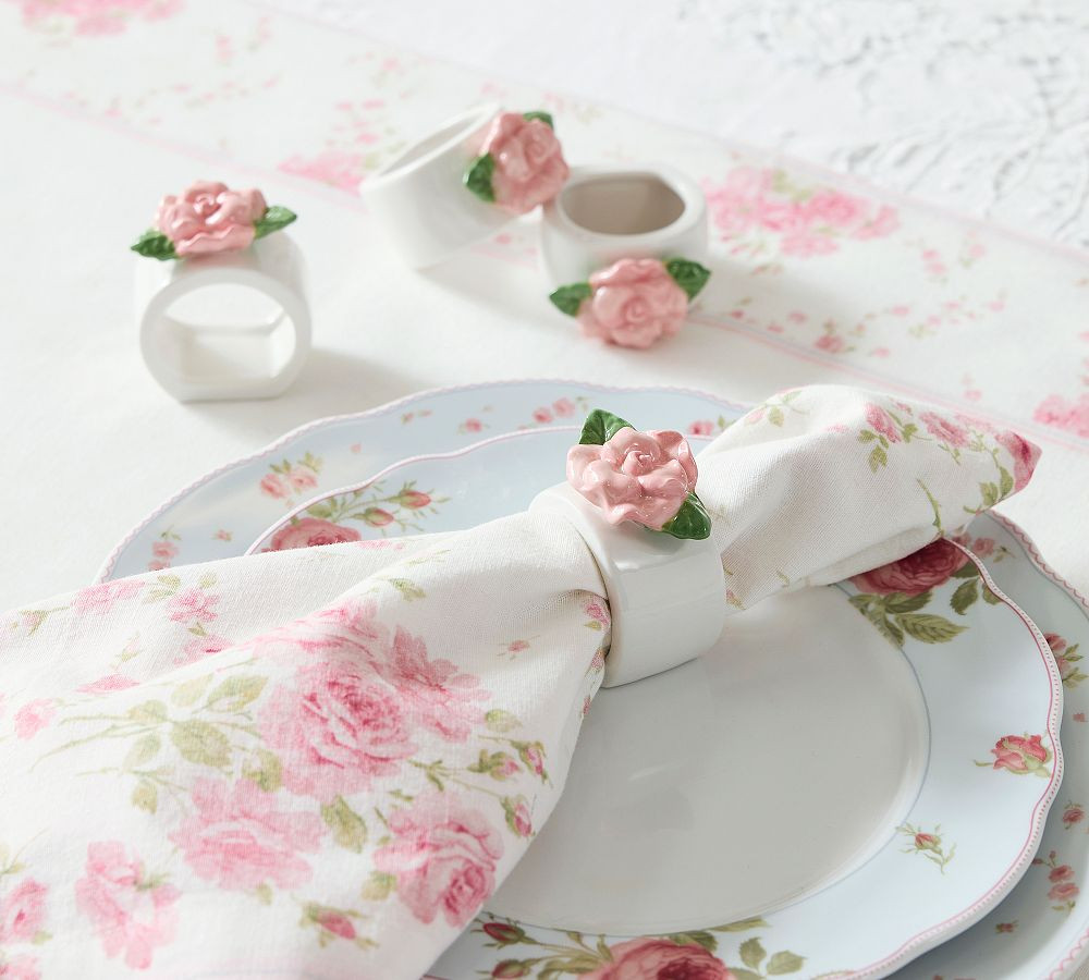 LoveShackFancy Stoneware Napkin Rings - Set of 4 | Pottery Barn (US)