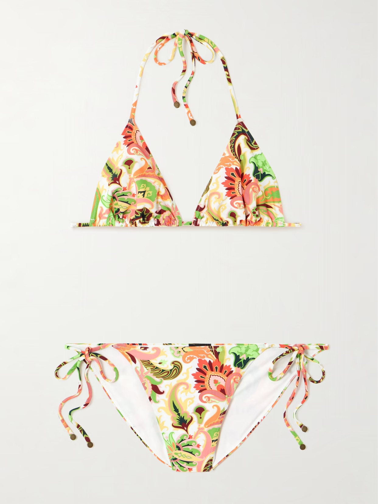 Etro - Printed Triangle Bikini - Multi | NET-A-PORTER (US)