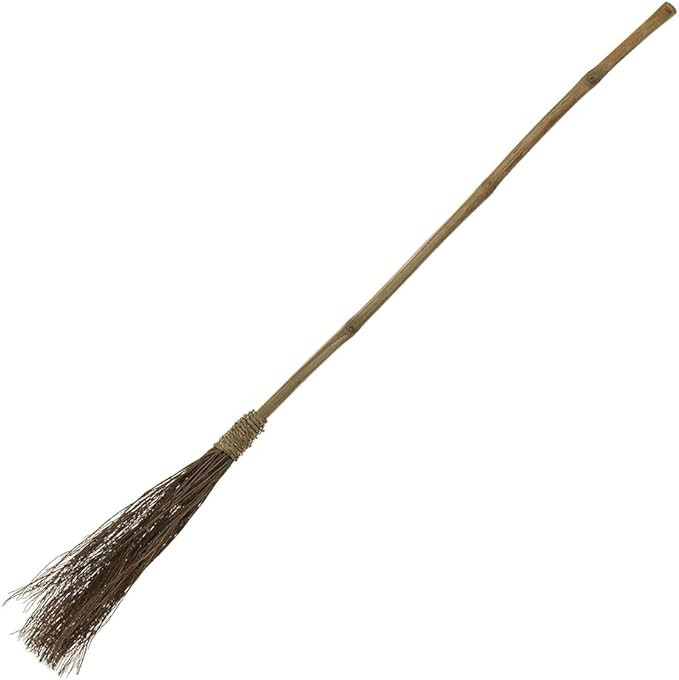 Amscan Classic Witch Broom, Halloween Costume Accessory, 44" Long, Bamboo Grass Straw | Amazon (US)