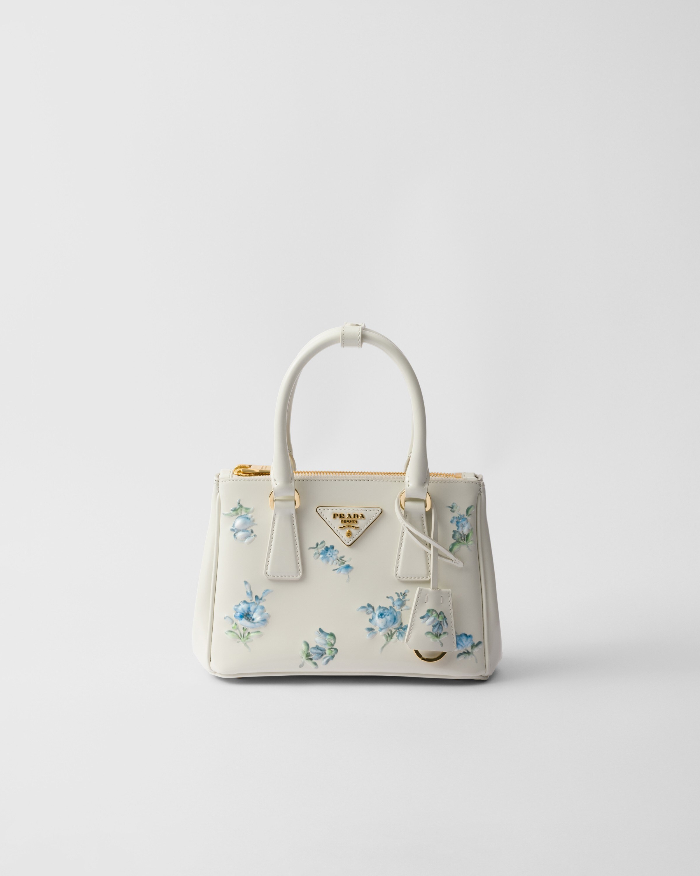 Prada Galleria mini printed brushed leather bag | Prada US