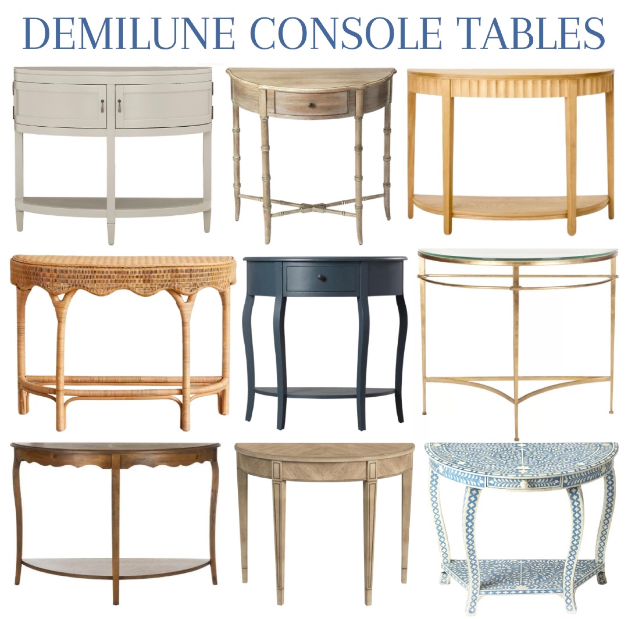 Demilune console tables home decor entryway furniture Target Wayfair Ballard Designs Urban Outfitters

#LTKhome