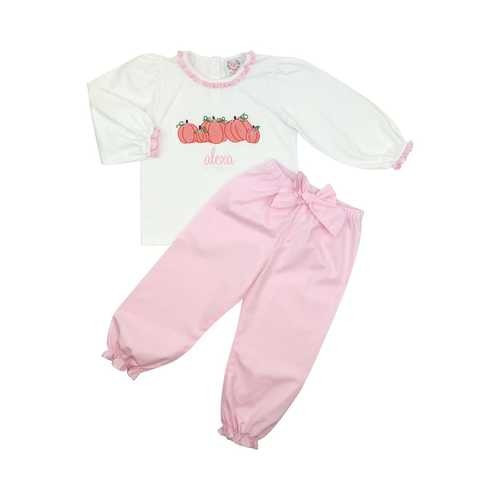 Pink Pumpkin Pant Set | Cecil and Lou