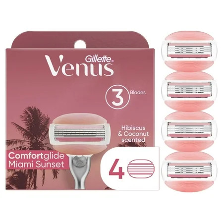 Venus ComfortGlide 3 Miami Sunset Women's Razor Blade Refills, 4 Count | Walmart (US)