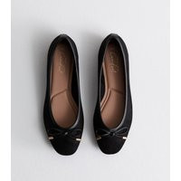 Women's Black Suedette Ballet Flats New Look | New Look (UK)